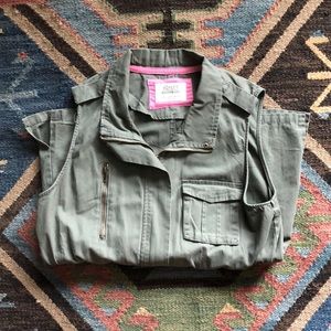 Green Military Vest - Army Green Zip Up Vest